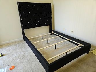 Brand new in box black color queen size bed frame special