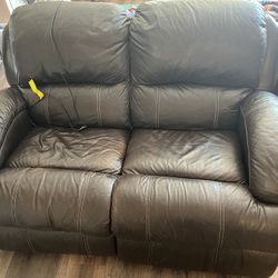 Leather Reclining Love Seat 