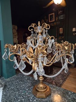 Ornate vintage gold Candelabra chandelier