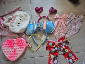 Girl hair items and bags