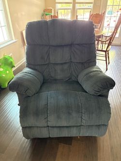 Blue Rocking Recliner