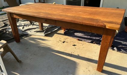 Dining Table Solid Hard Wood Rustic 40 x 84 x 30