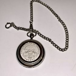 Colibri Pocket Watch Silver Tone United States of America Twenty