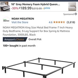 King Size Bed Frame Still In Box Brand New $50
