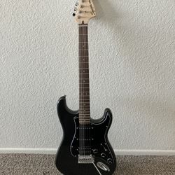 Fender Squire Stratocaster Electric Guitar Dark Charcoal Metallic Like New!! 