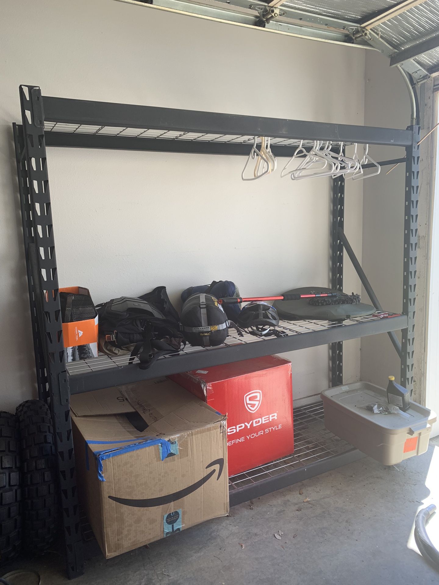 Heavy-duty shelving 6.5’wX2’d X6’ T