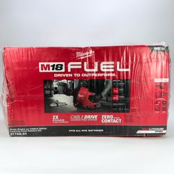 Milwaukee  2772A-21 M18 Fuel Drain Snake Drain Cleaner with Cable-Drive Kit-A