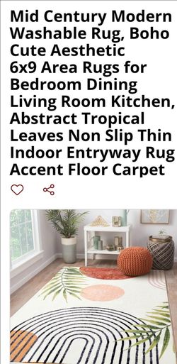 Brand new 6x9 ft tropical area rug