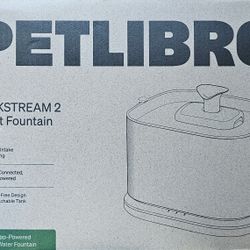 PETLIBRO Upgrade Cat Water Fountain Stainless Steel Tray, Dockstream 2 Cat Fountain Indoor, 3L/101oz Auto Cat Fountains for Drinking, App Monitoring P
