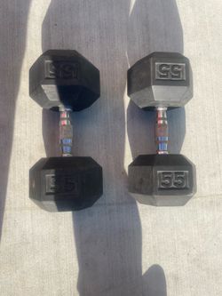 40lbs cast metal dumbells