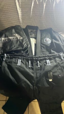 Black BJJ Gi Uniform with Patches