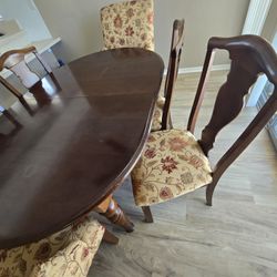 FREE Dining Table With 6 Chairs & Leaf