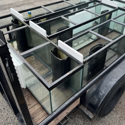 Used Aqueon 210 Gallon Aquarium W/Prefilter Dimensions  72.5" x 24.5" x 29.625" 