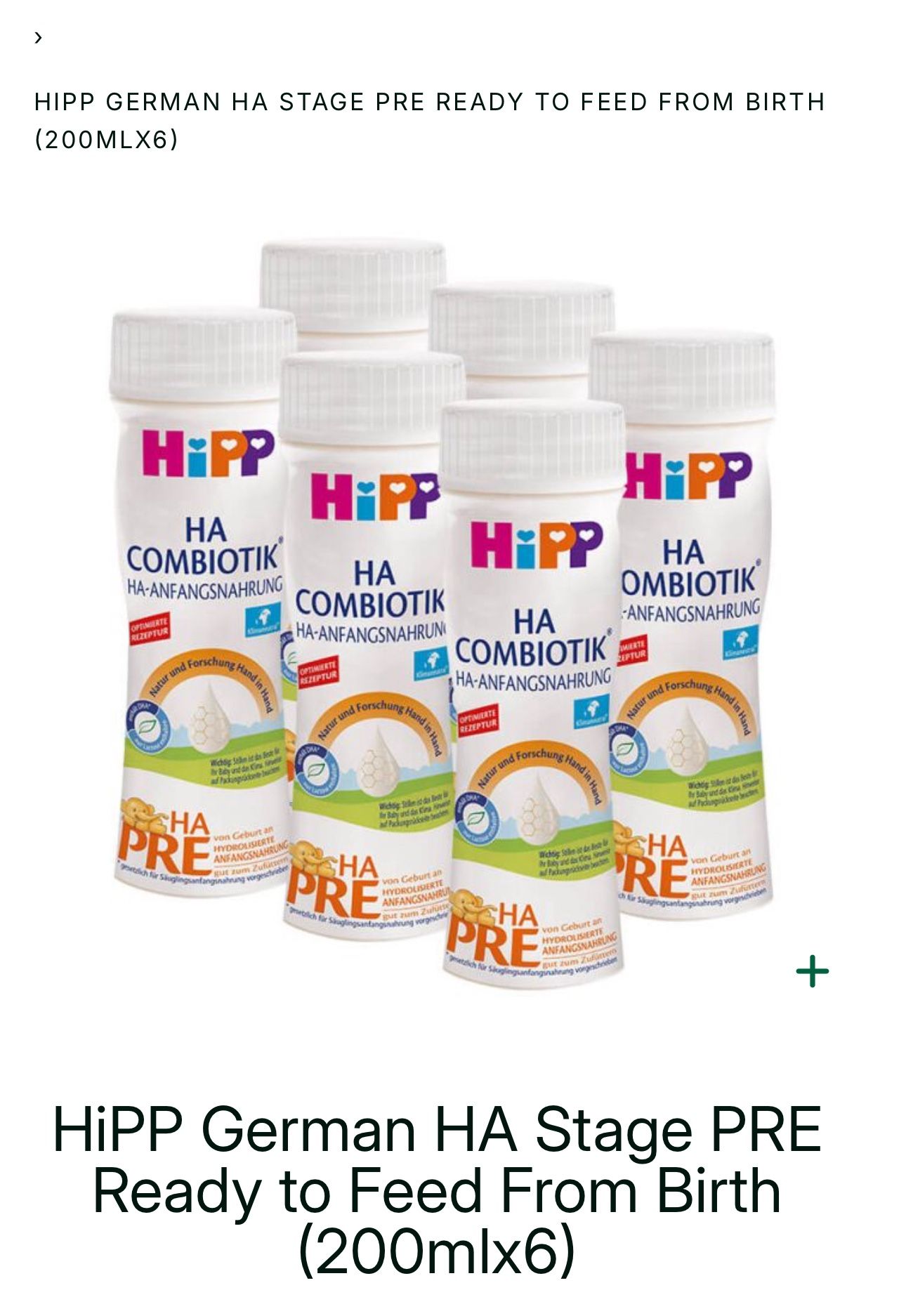 HiPP Allergen- free Ready Feed Formula