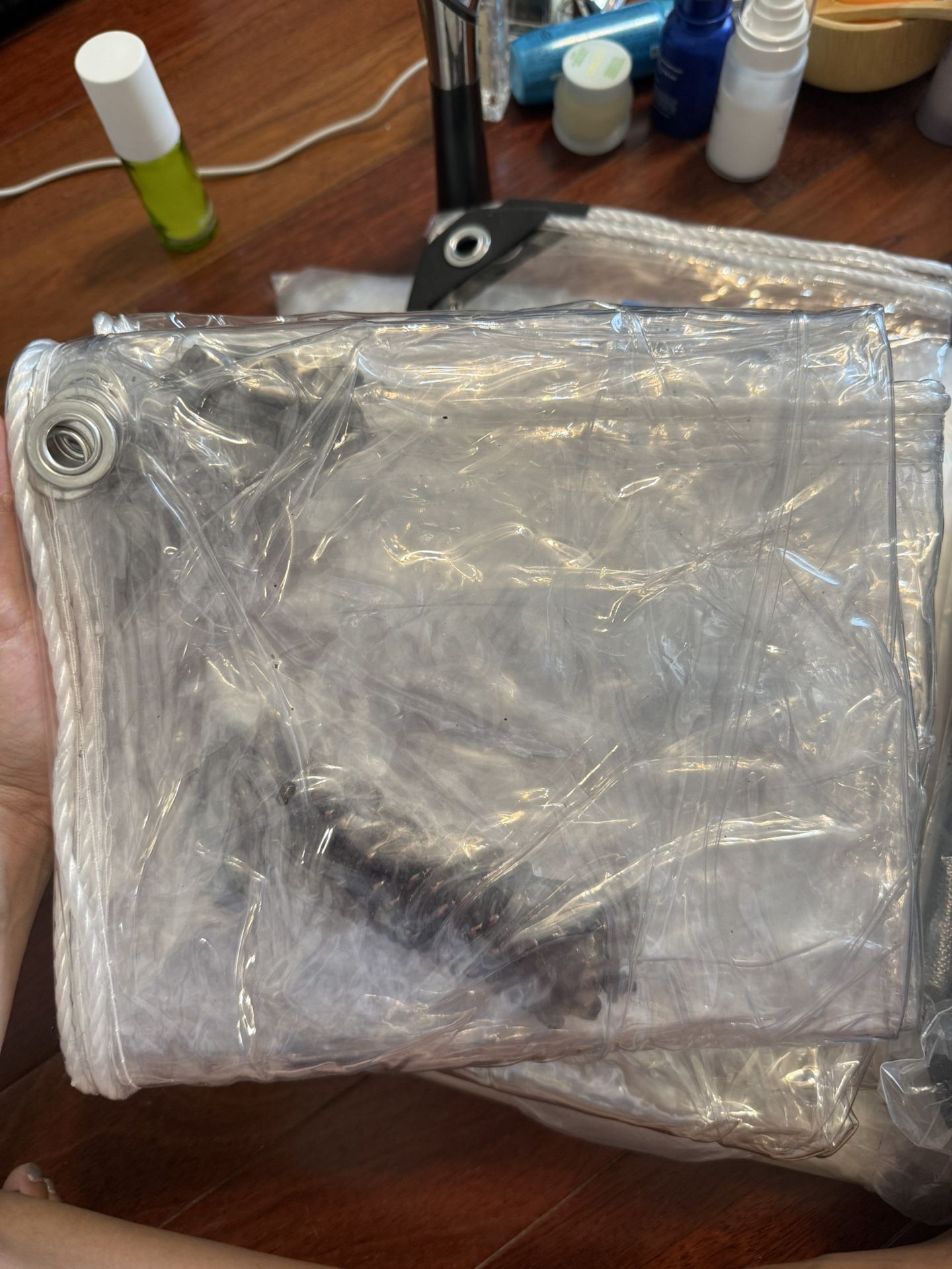 Clear tarp, groudsheet for heavy-duty task