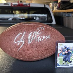 Signed Shaun Alexander Football