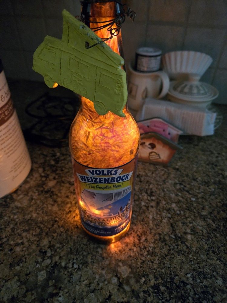 Handmade Volkswagen Beer Bottle Bar Light