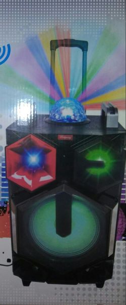 Bluetooth speaker SD card,slot USB port,FM radio,microphone included for karaoke(bosina)