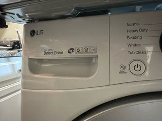 LG Inverter Direct Drive Front Load Washer and dryer stackable next to new