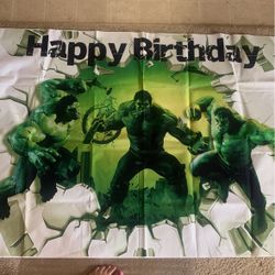 Hulk Birthday Backdrop