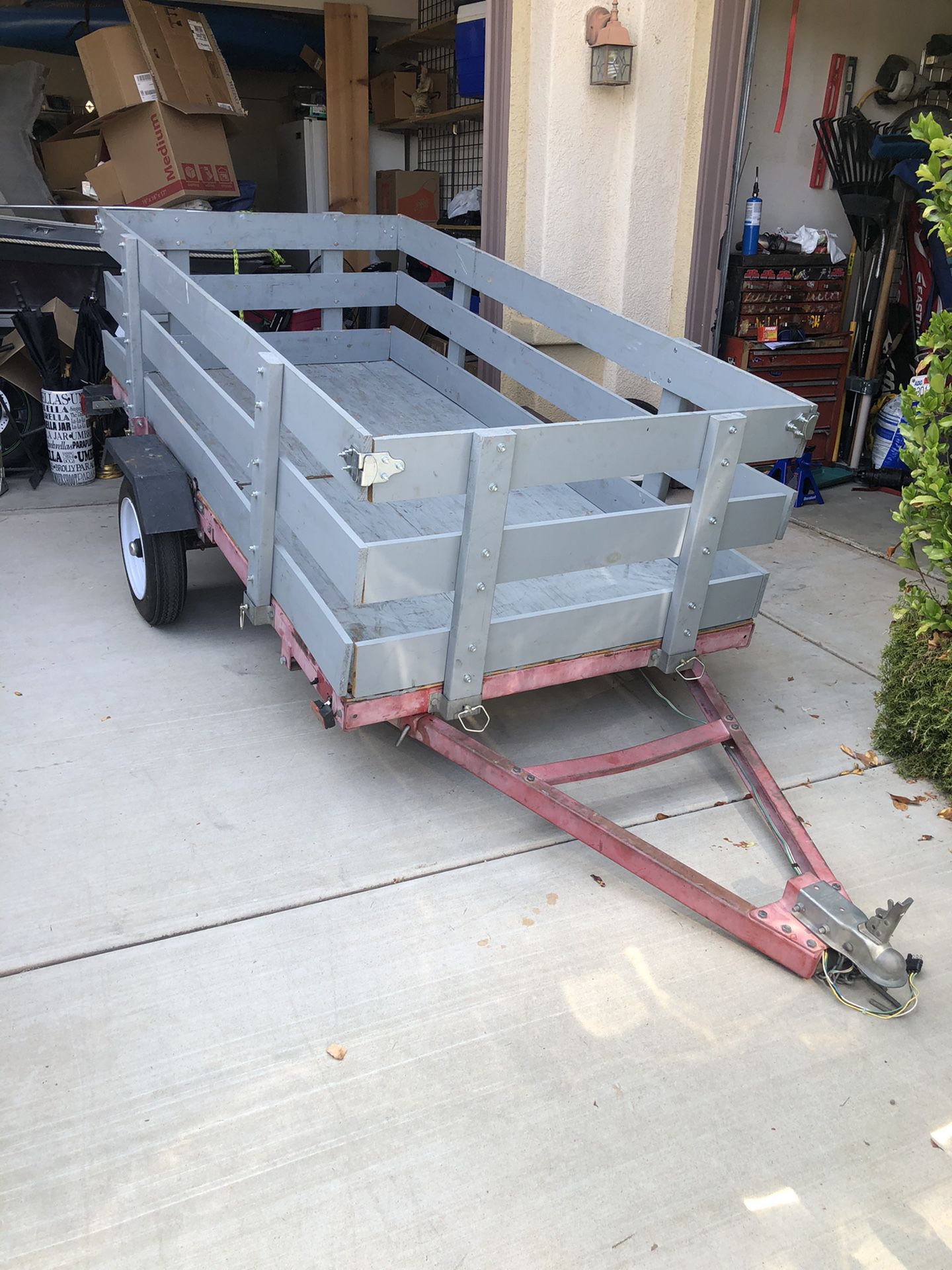 4x8’ Foldable Utility Trailer with Removable Sides