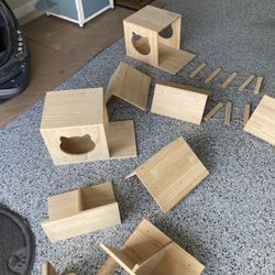 Cat Stuff - wall shelves and 3 tunnels