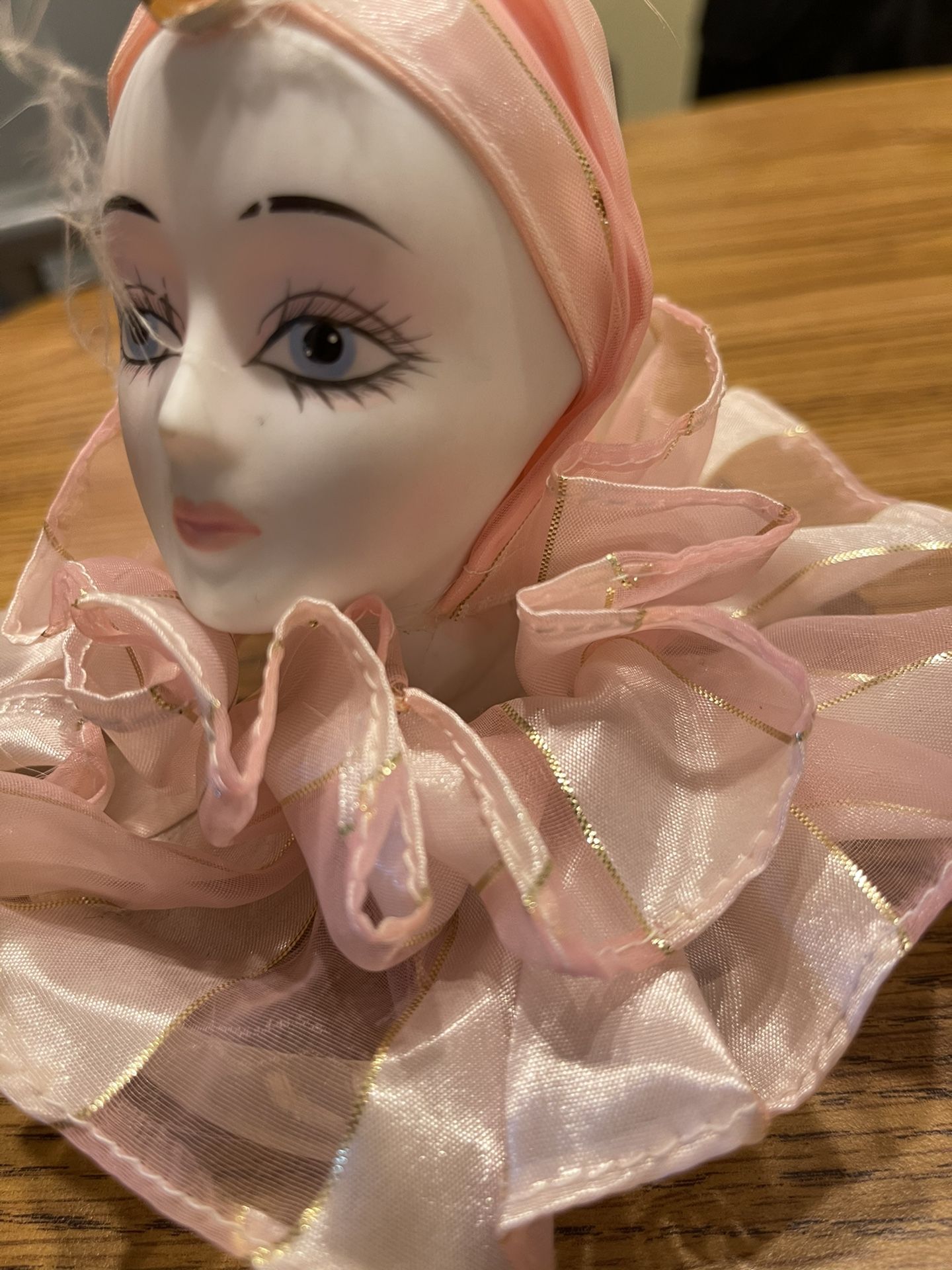 Mardi Gras Ceramic Mask And Figurine