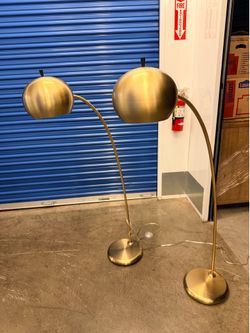 West Elm petite arc metal floor lamp (54”)
