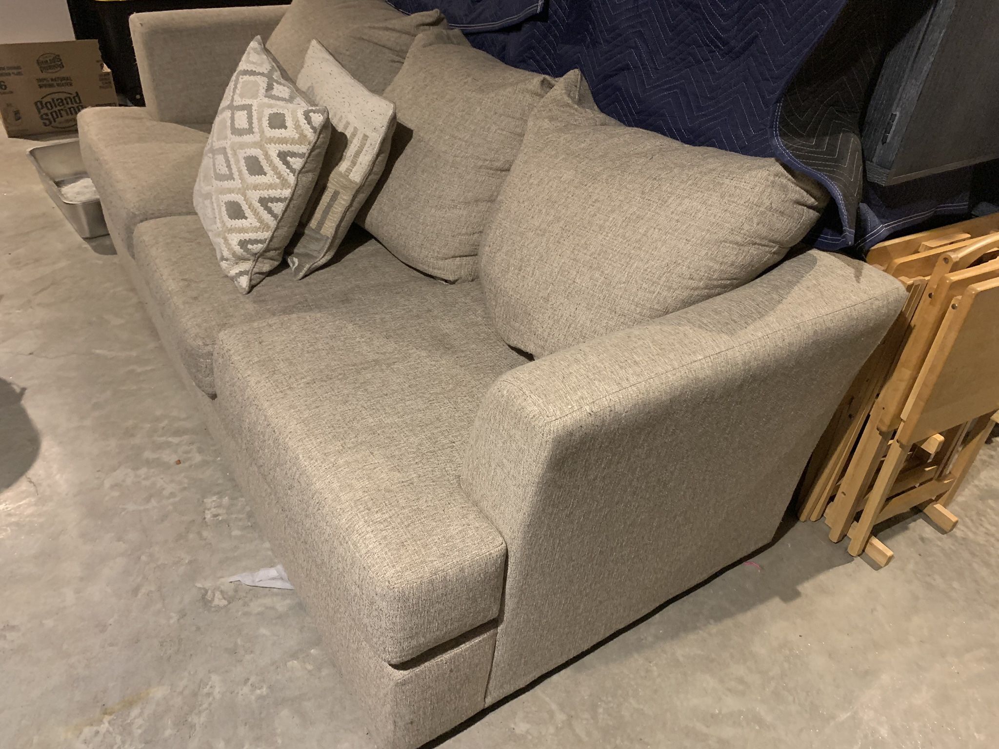 One Year Old, Jordan’s Furniture, Couch and swivel chair