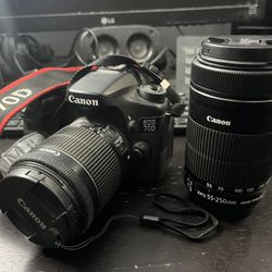 Canon EOS 70D (needs repairs) / EFS 18 - 55mm & EFS 55 - 250mm lenses
