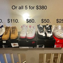 Gently Used Jordan’s and uptempo 6.5Y-7Y