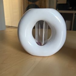 White Donut Vase