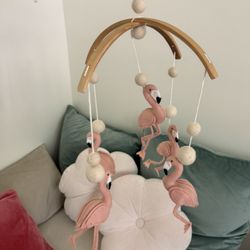 Flamingo mobile And Nursery Combo