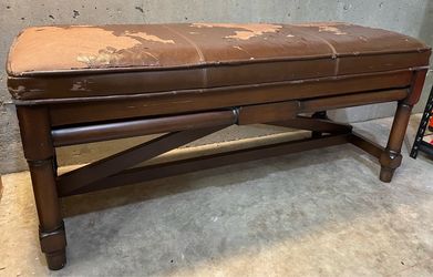 Brown Wooden Bench