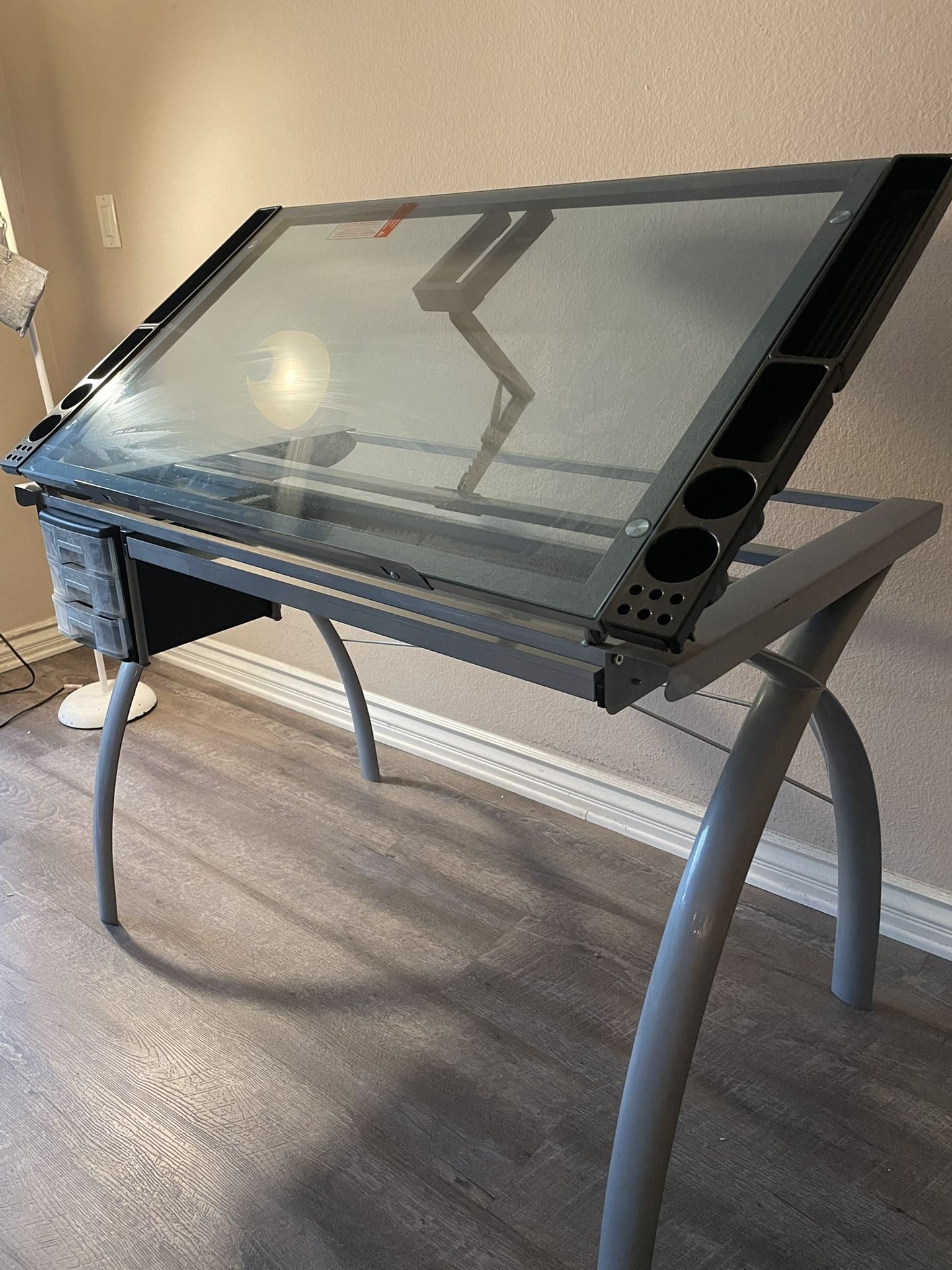 Glass Crafting/ Drafting With Drawers