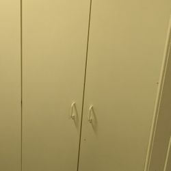 White Storage Unit With Shelves 