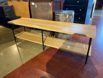 TARGET Wood and Metal TV Stand in Natural