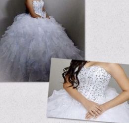 Quinceañera dress with rhinestones