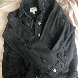 Distressed denim jacket  