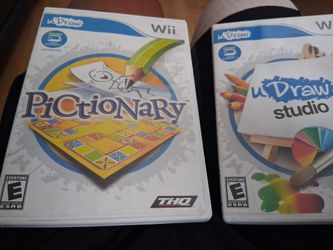 WII PICTIONARY AND U DRAW STUDIO VIDEO GAME FOR 1 PRICE