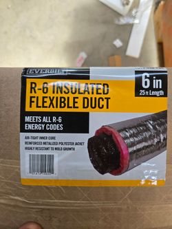 Everbilt R-6 Insulated Flexible Duct 6in x 25ft