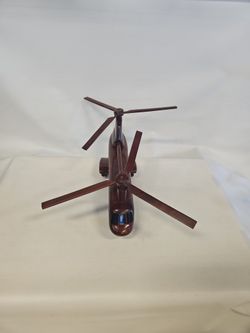Solid Wood Handcrafted Chinook Helecopter I-8318