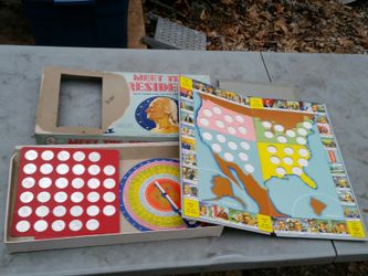 Vintage meet the president's board game complete coins
