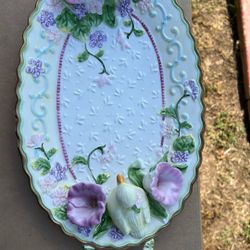 Vintage Springtime Decorative Platter By Avon 