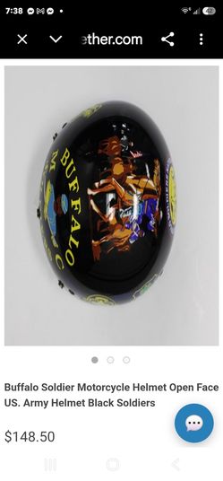 Buffalo soldier Biker helmet
