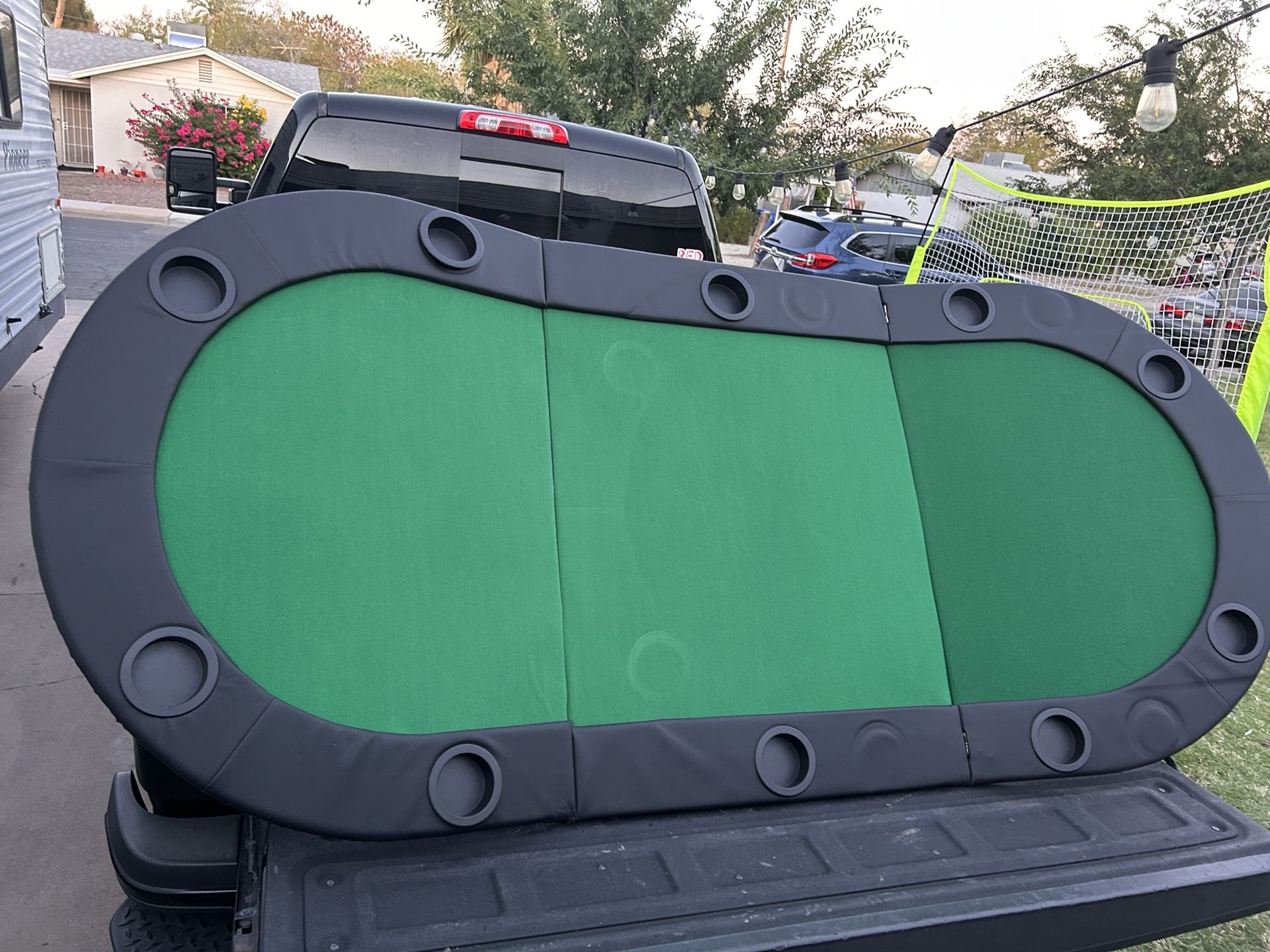 New Folding Poker Table Top Texas Hold-em