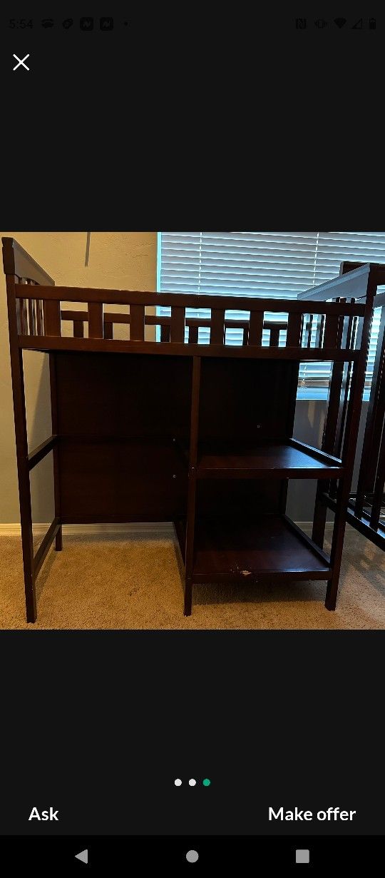 Dark Oak Changing Table Baby