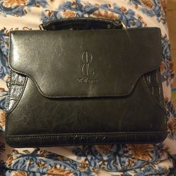 Bellerose black leather satchel