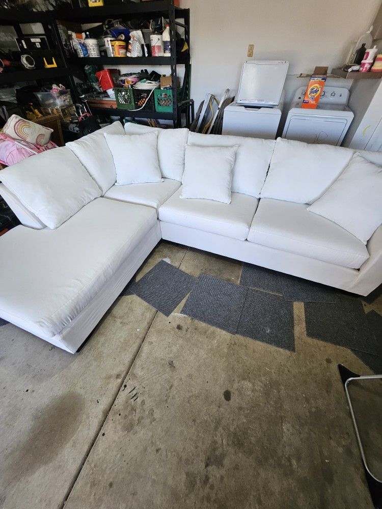 White Sectional Couch Sofa