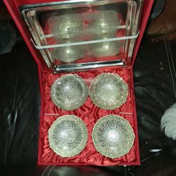 Beautiful silver 925 plated Dish set